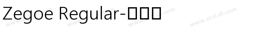 Zegoe Regular字体转换